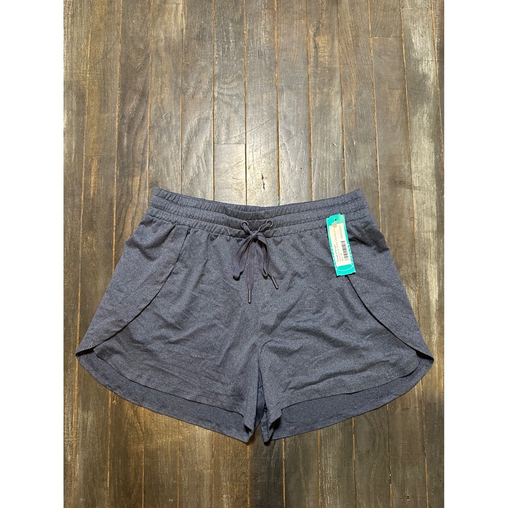 Threads 4 Thought Eleanora Luxe Jersey Tulip Hem Shorts Blue Heathered